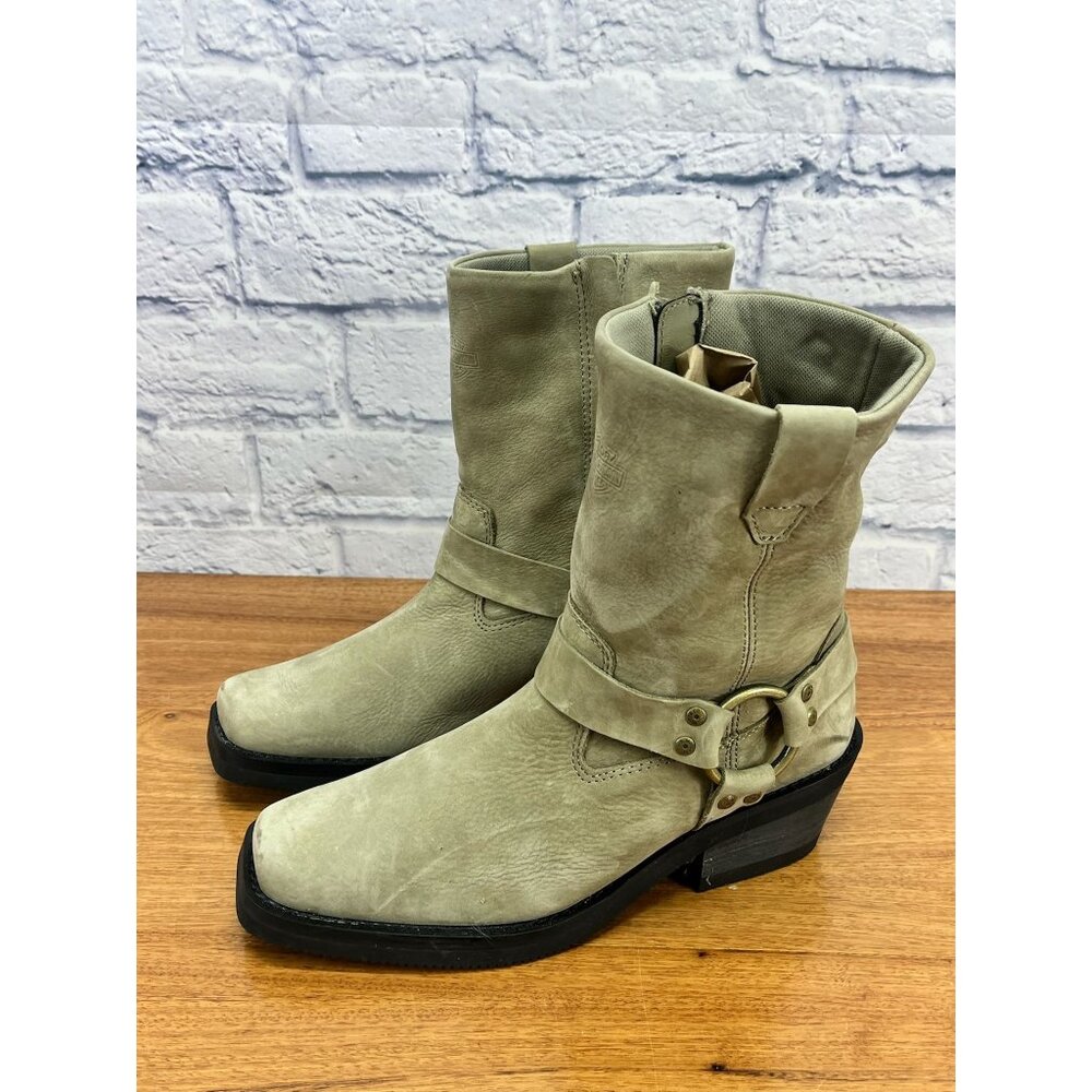 Women's Suede Harness Ankle Boots - Light Taupe